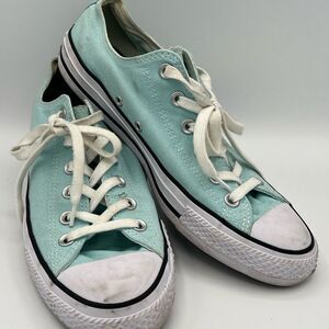 Converse Light Aqua/Turquoise Double Tongue Low Top Canvas Shoes W10